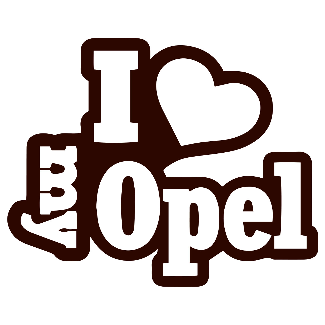 I love my Opel - Vis alle stickers - FolieGejl.dk