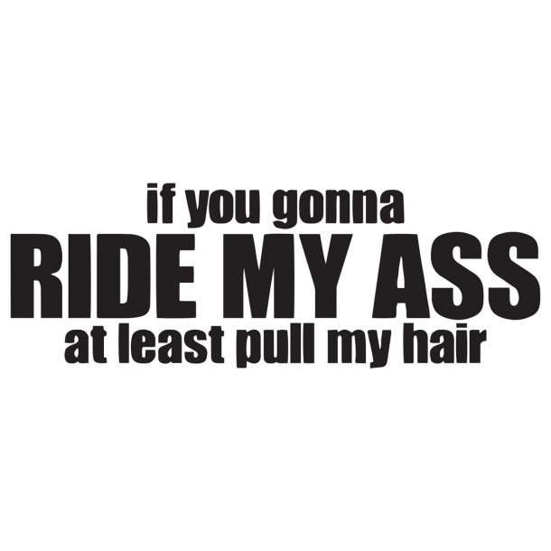 If You Gonna Ride My Ass At Least Pull My Hair Vis Alle Stickers Foliegejldk