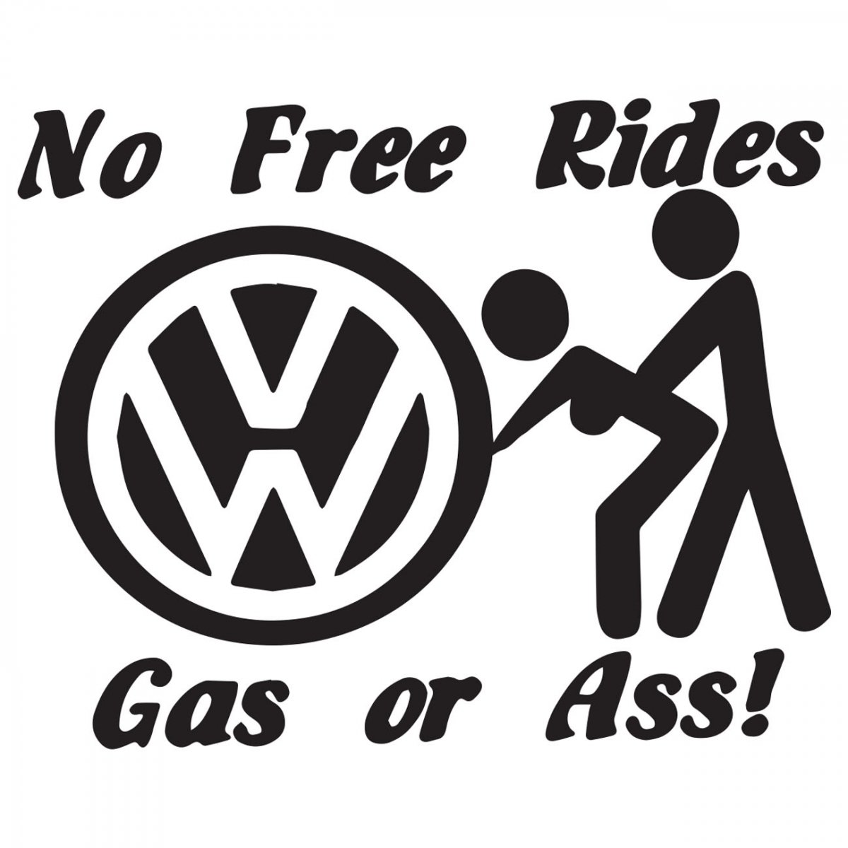 Dodge ram no free rides gas or ass window decal sticker aftermarket replacement non factory custom sticker shop