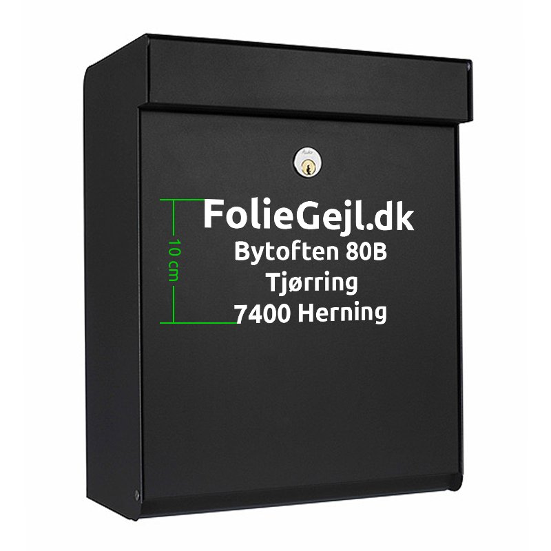 Postkasse tekst - center - Postkasse tekster - FolieGejl.dk