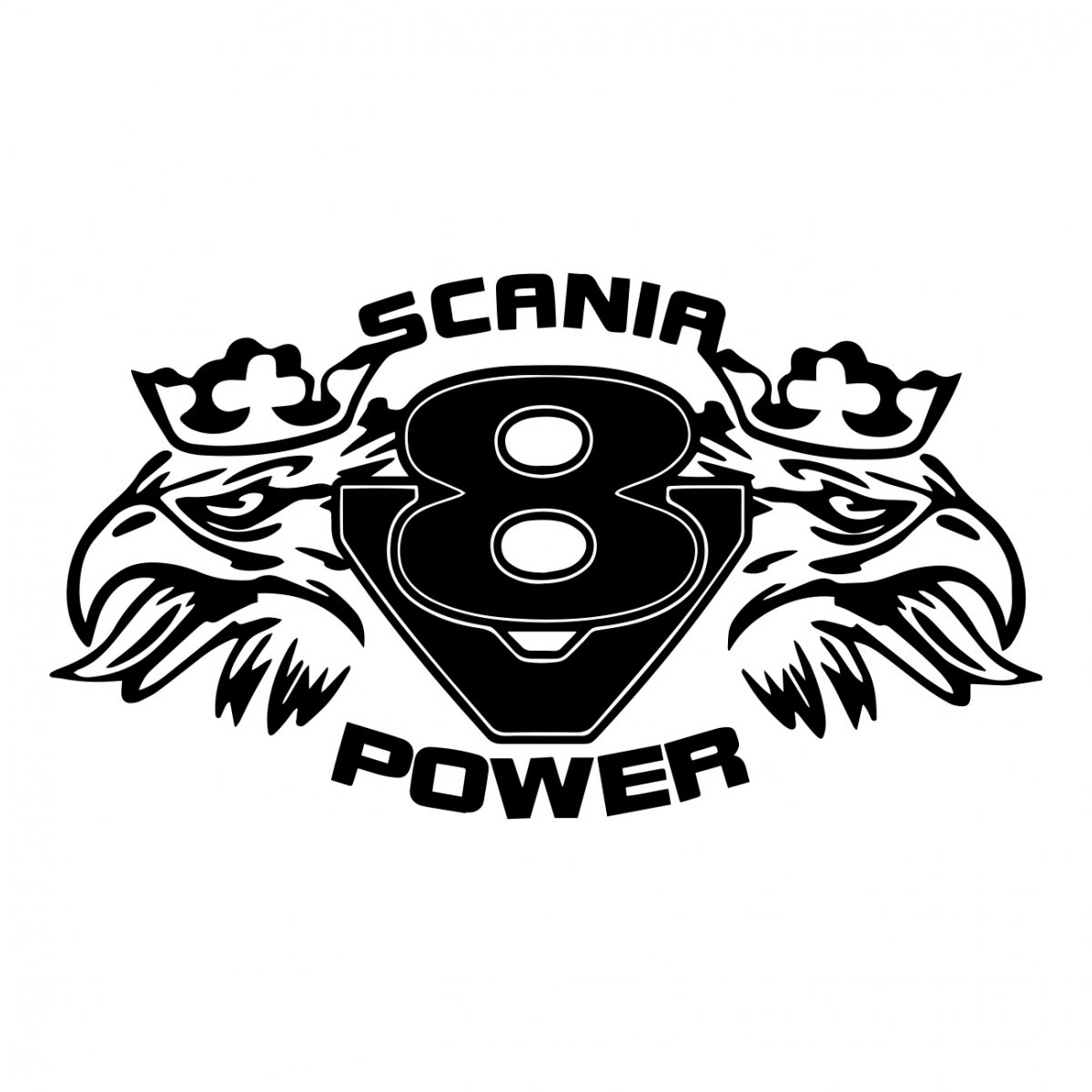 scania power v8 Vis alle FolieGejl.dk