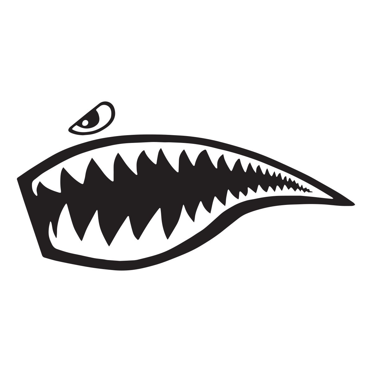 shark teeth eye Vis alle stickers FolieGejl.dk